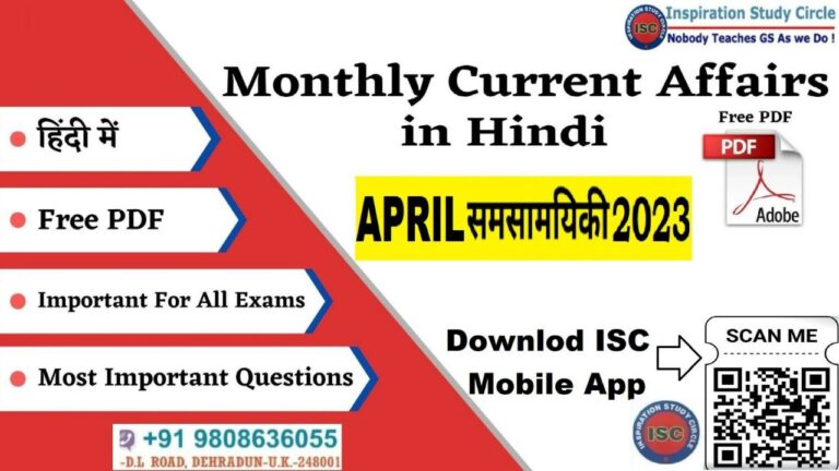 Hindi Monthly Current Affairs