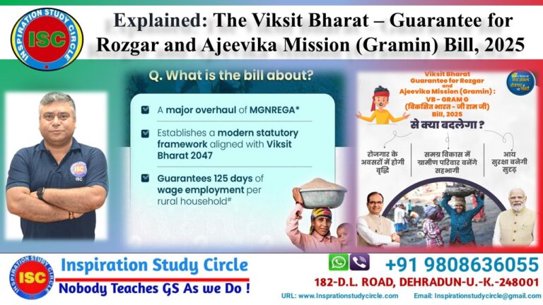 The Viksit Bharat- Guarantee for Rozgar and Ajeevika Mission (Gramin) Bill, 2025
