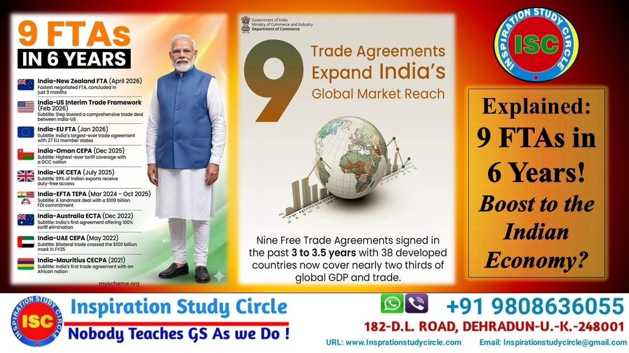 9 FTAs in 6 years : ISC Explained